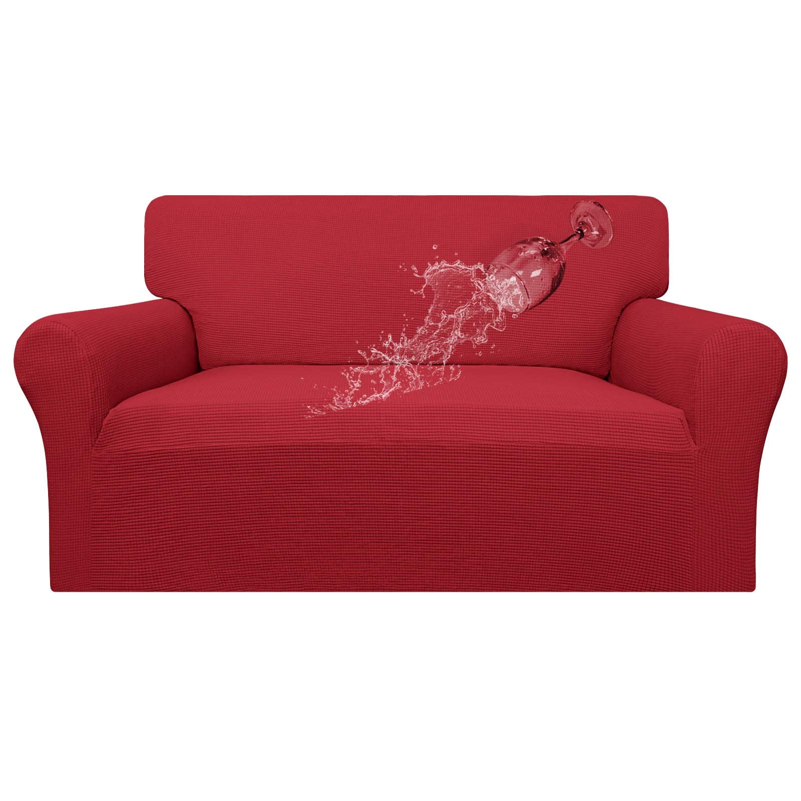 Easy-Going 100% Waterproof Loveseat Couch Cover, Dual Waterproof Sofa Cover, Stretch Jacquard Sofa Slipcover, Leakproof Furnitur